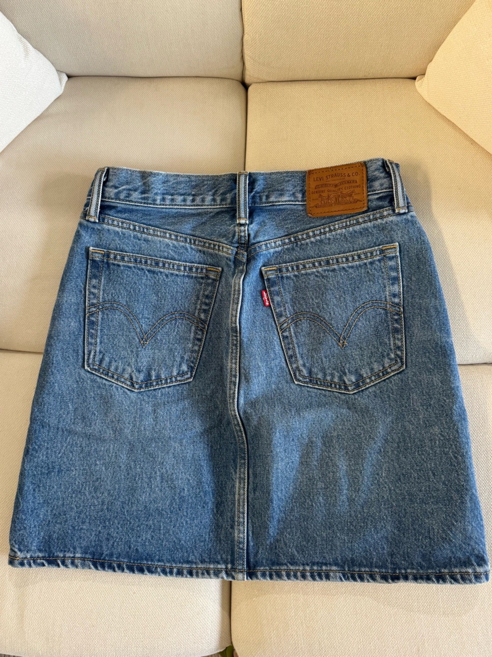 Levi's knee length denim skirt